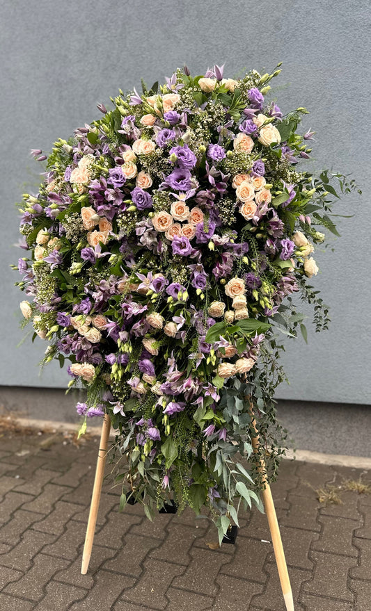 Wieniec pogrzebowy atrystyczny fiolet PREMIUM