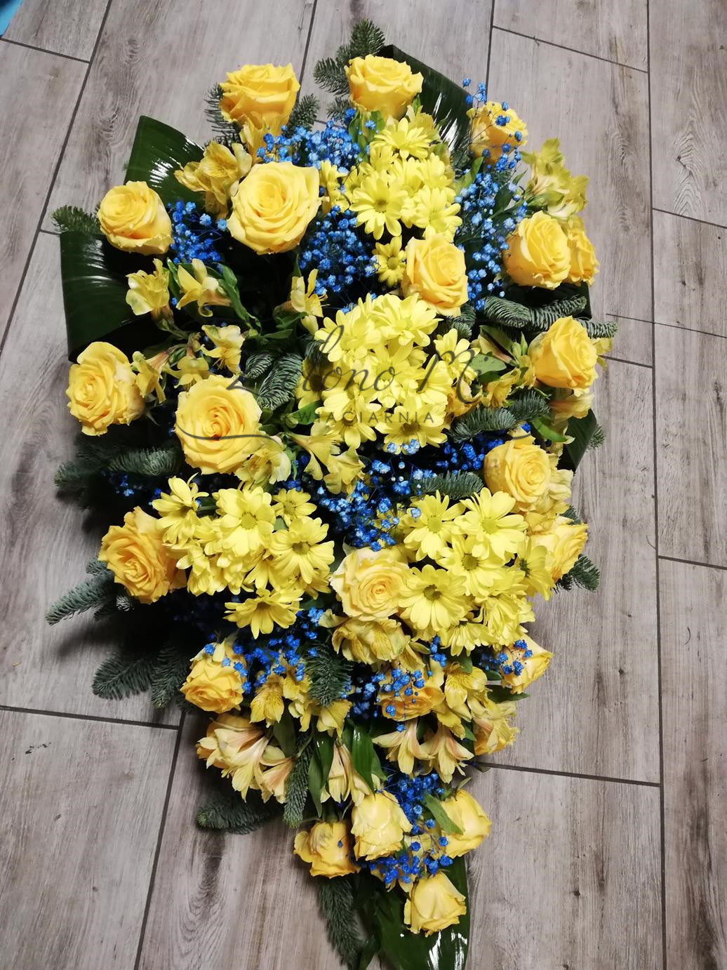 Wiązanka żółta z domieszką niebieskiego
