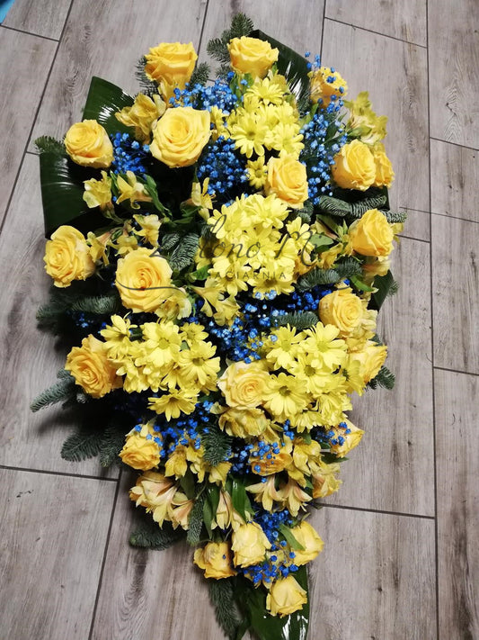 Wiązanka żółta z domieszką niebieskiego