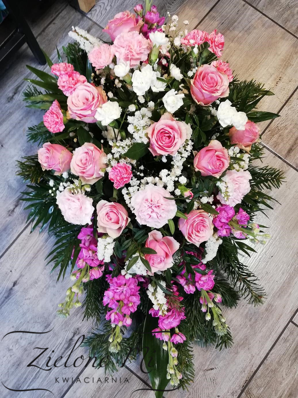 Wiązanka rózowo-biała